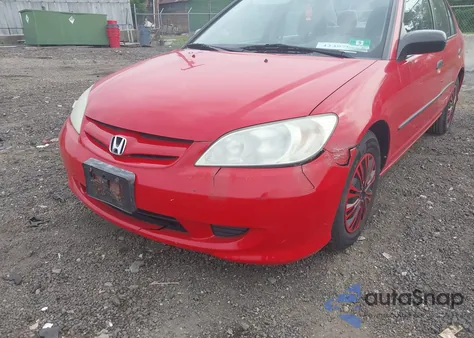 2005 Honda Civic Vp из США, поврежденный, VIN 1HGES16375L021006